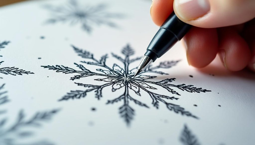 découvrez des techniques simples pour dessiner des flocons de neige uniques et magnifiques, étape par étape, même si vous êtes débutant.