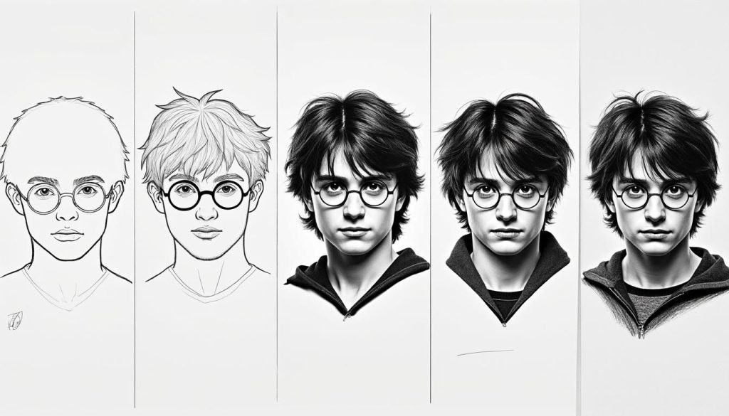 apprenez à dessiner harry potter étape par étape avec notre guide facile à suivre, idéal pour les débutants et les fans de la saga magique.