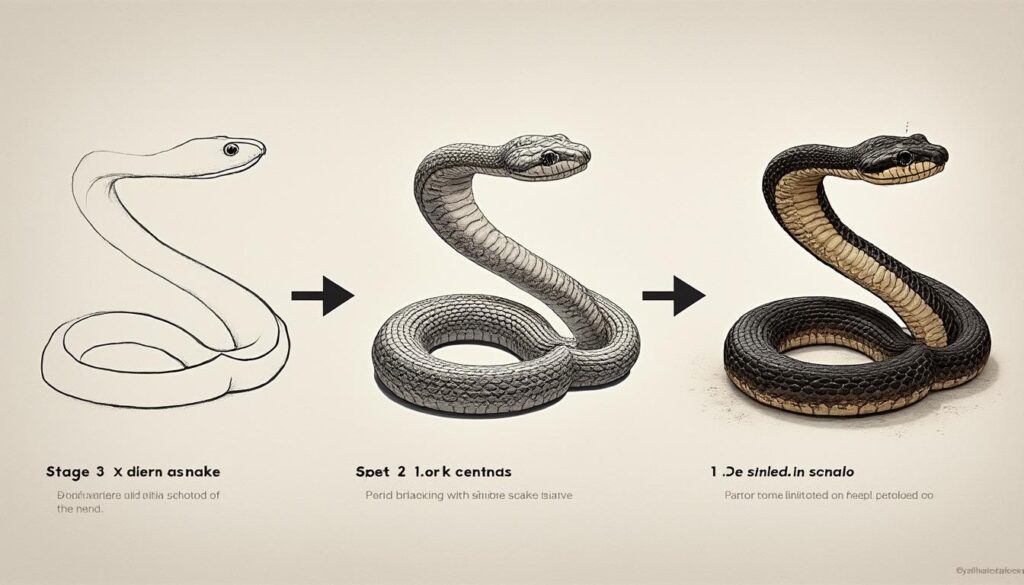 apprenez à dessiner un serpent facilement grâce à ce guide étape par étape, adapté aux débutants et aux passionnés d'art.