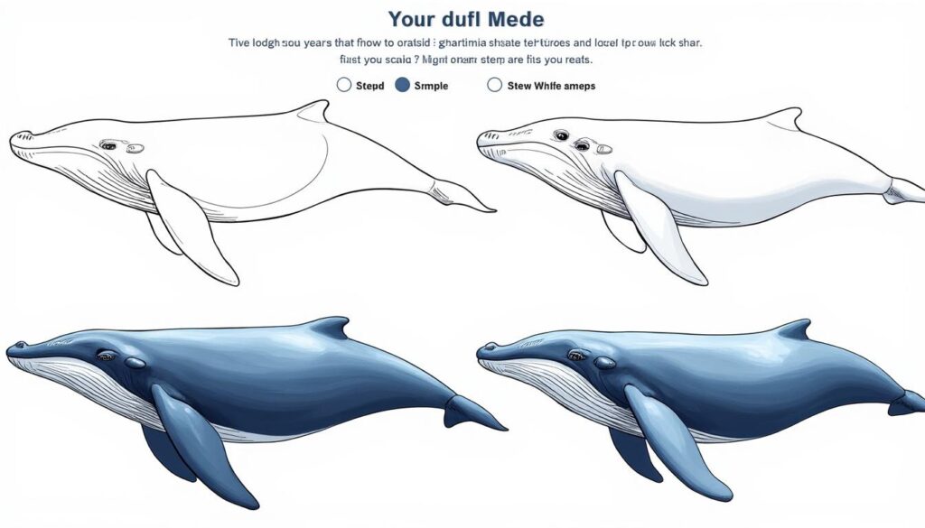 apprenez à dessiner une baleine facilement grâce à notre guide étape par étape, idéal pour débutants et passionnés de dessin.