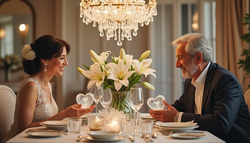 découvrez la signification des noces de cristal, leur symbolique profonde et les traditions associées pour célébrer cet anniversaire de mariage unique.