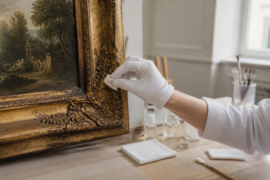 découvrez nos astuces efficaces et douces pour nettoyer le cadre d’un tableau ancien sans l’endommager, et préserver son éclat et sa beauté d’antan.
