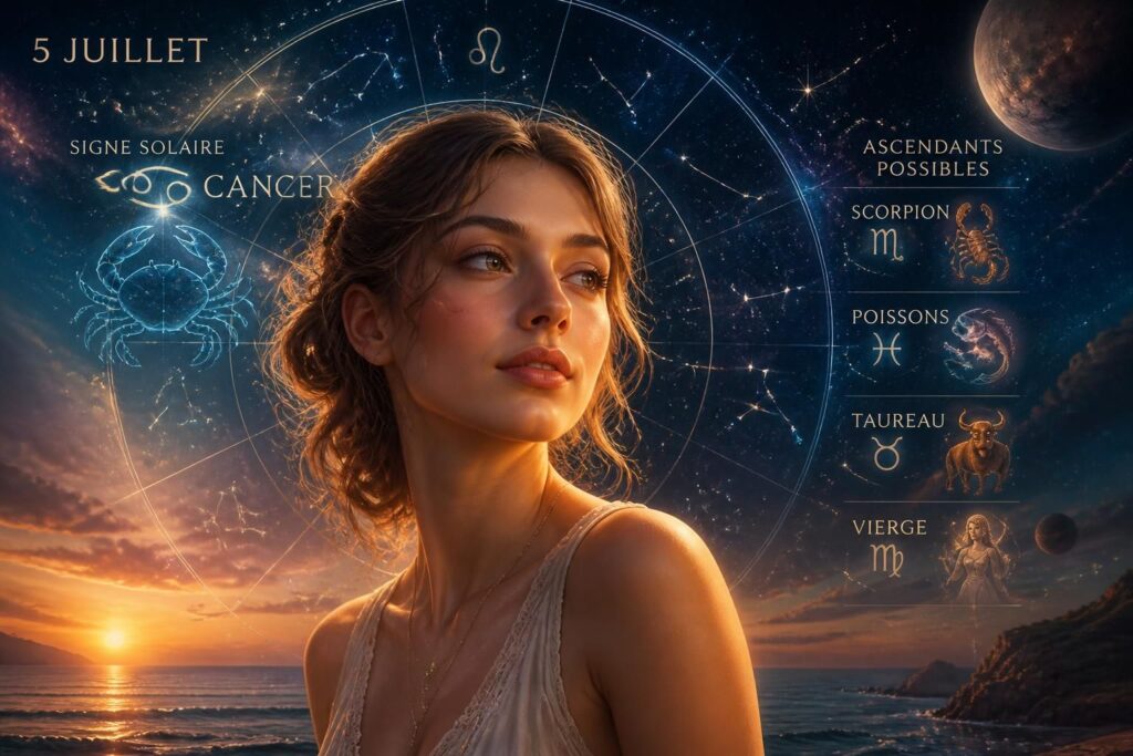 découvrez votre ascendant et les prédictions astrologiques pour les personnes nées le 5 juillet. analyse complète de votre signe astrologique et influences du jour.