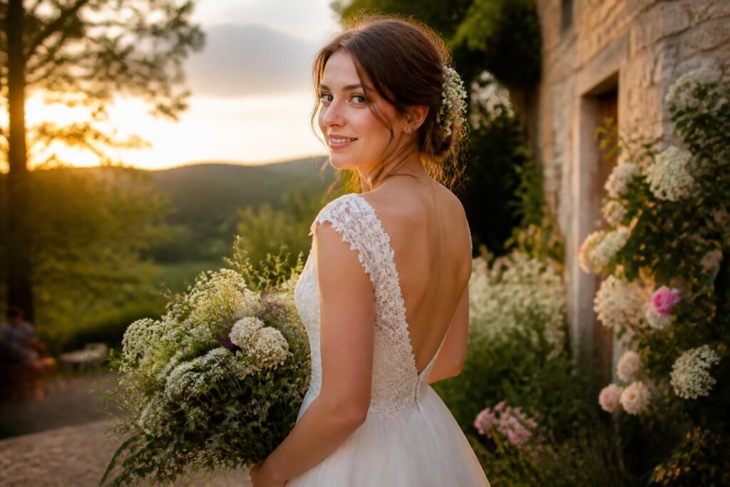 découvrez l'élégance naturelle d'aziliz le corre pour sublimer votre mariage et rendre ce jour unique inoubliable.