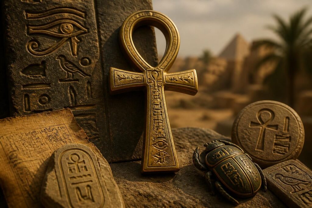 découvrez la signification et les origines du symbole égyptien ankh ainsi que d'autres signes anciens, leurs histoires et leur portée culturelle.
