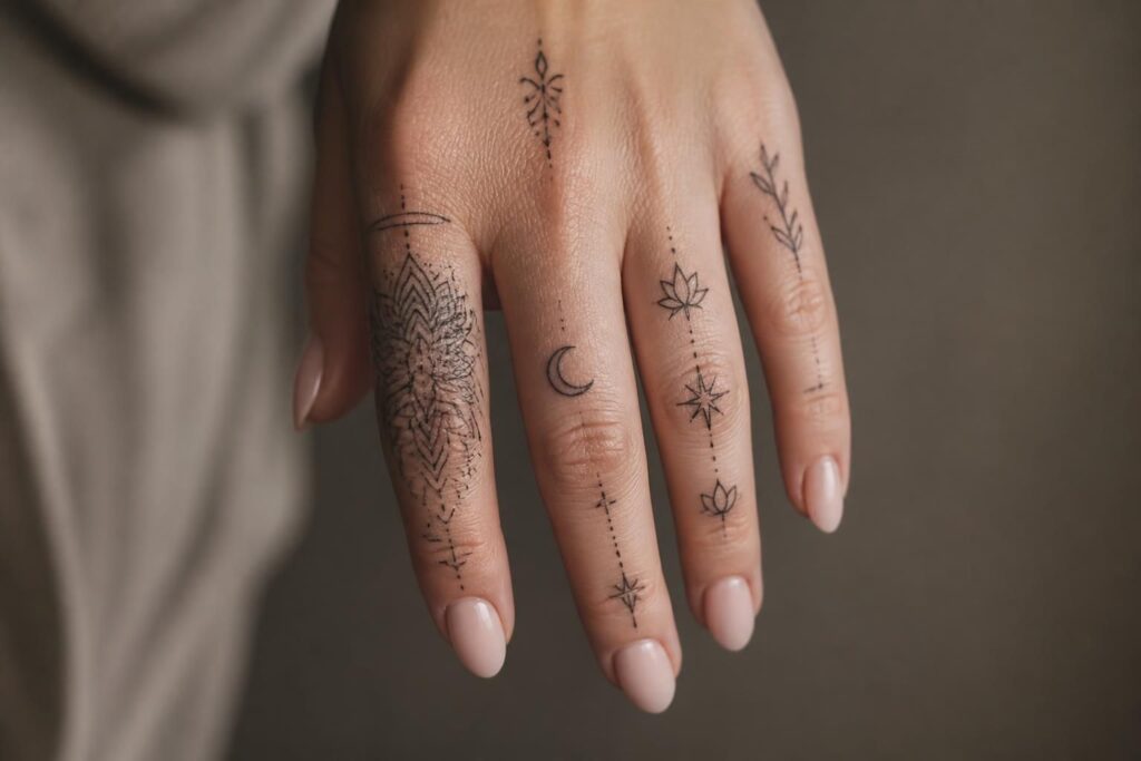 découvrez la signification des tatouages au doigt pour femme et explorez les motifs tendance, comme le mandala, pour un style unique et symbolique.