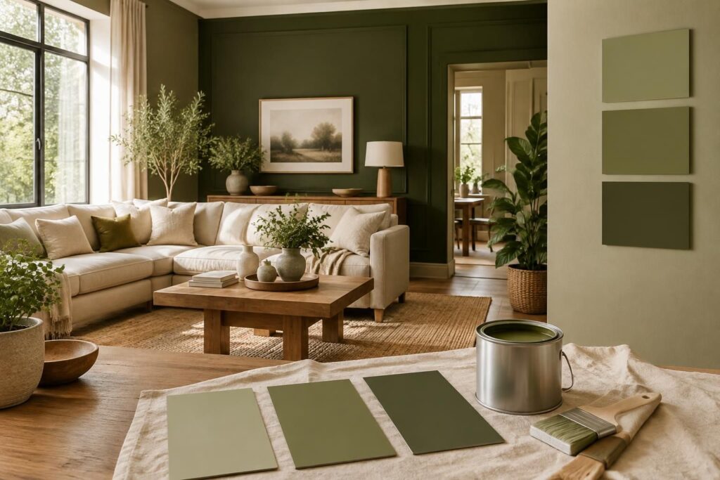 découvrez les nuances claires et foncées de la couleur olive et nos conseils peinture pour l’intégrer harmonieusement à votre intérieur.